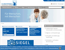 Tablet Screenshot of krankenhaus-werne.de